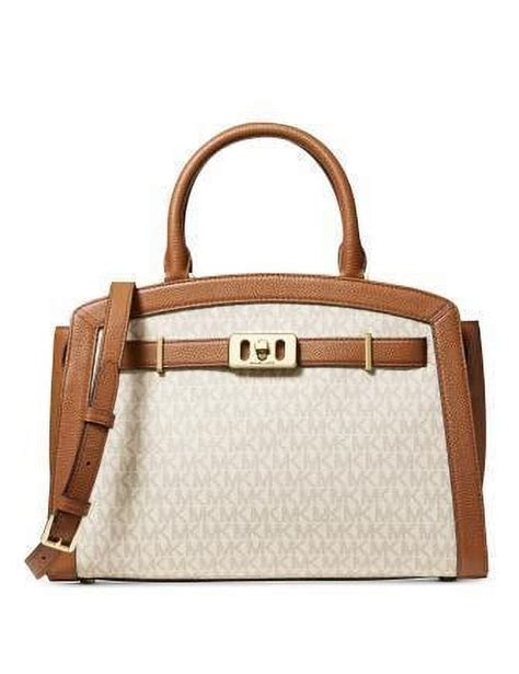 Michael Kors Karson Signature Large Satchel Vanilla Acorn 